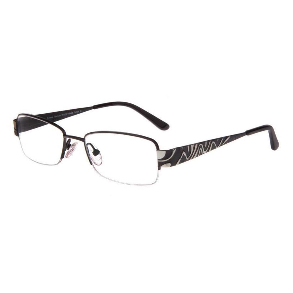 New Runway Eyewear RT-806 Black & Silver TITANIUM Eyeglasses 51/18/135